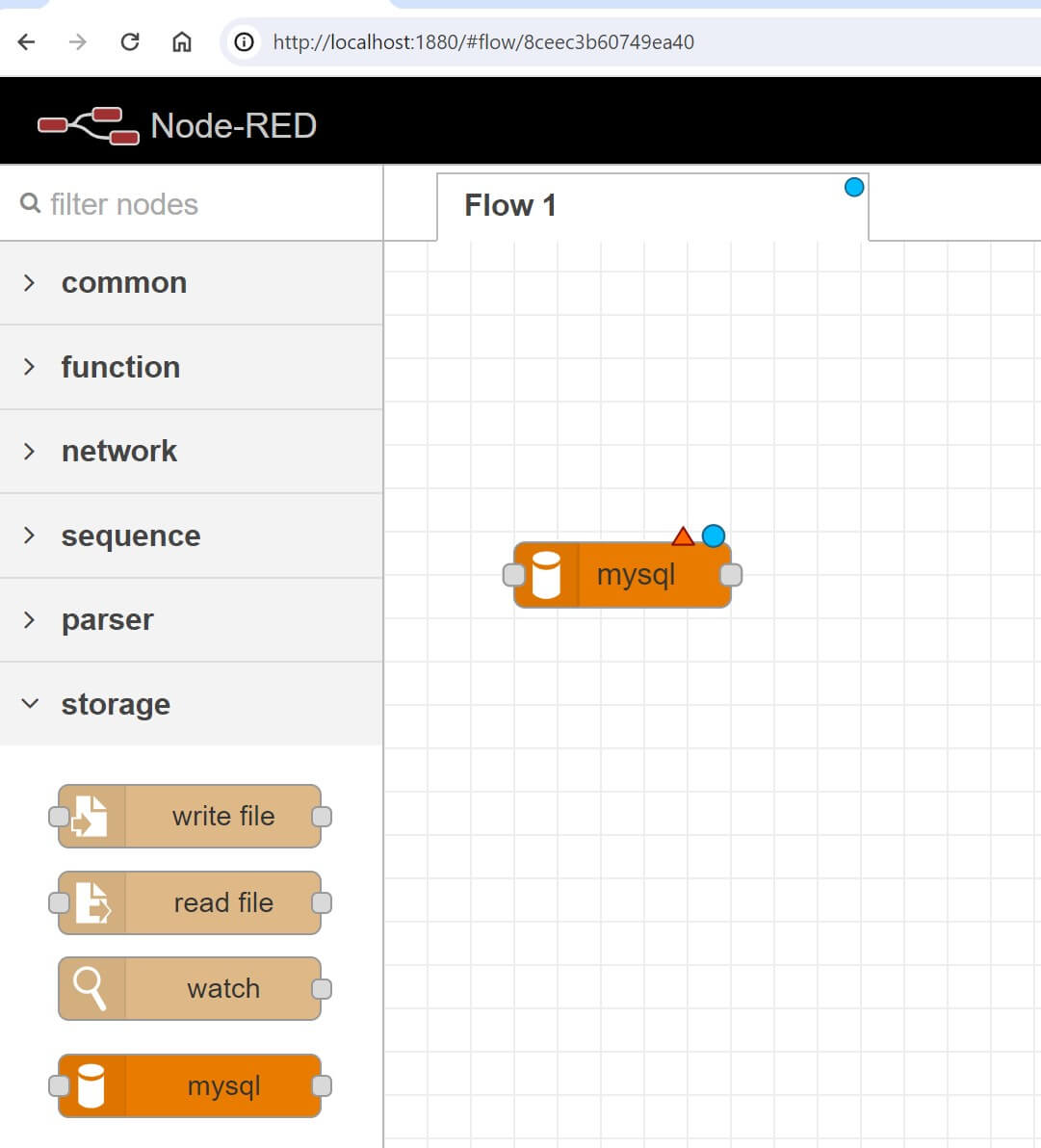 Creating a MySQL Node to Node-RED Example
