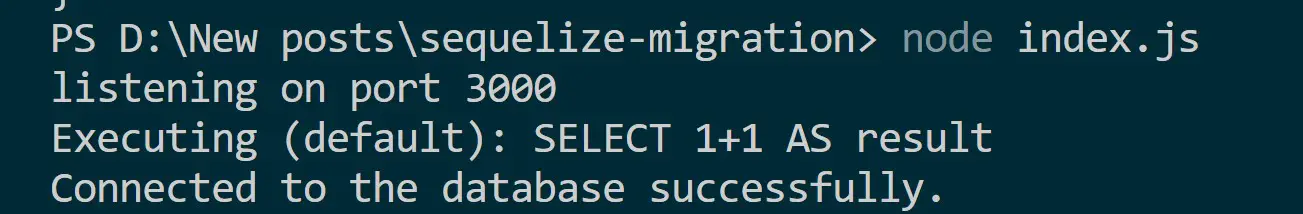 Create|Generate|Run Sequelize CLI db Migrations With Nodejs