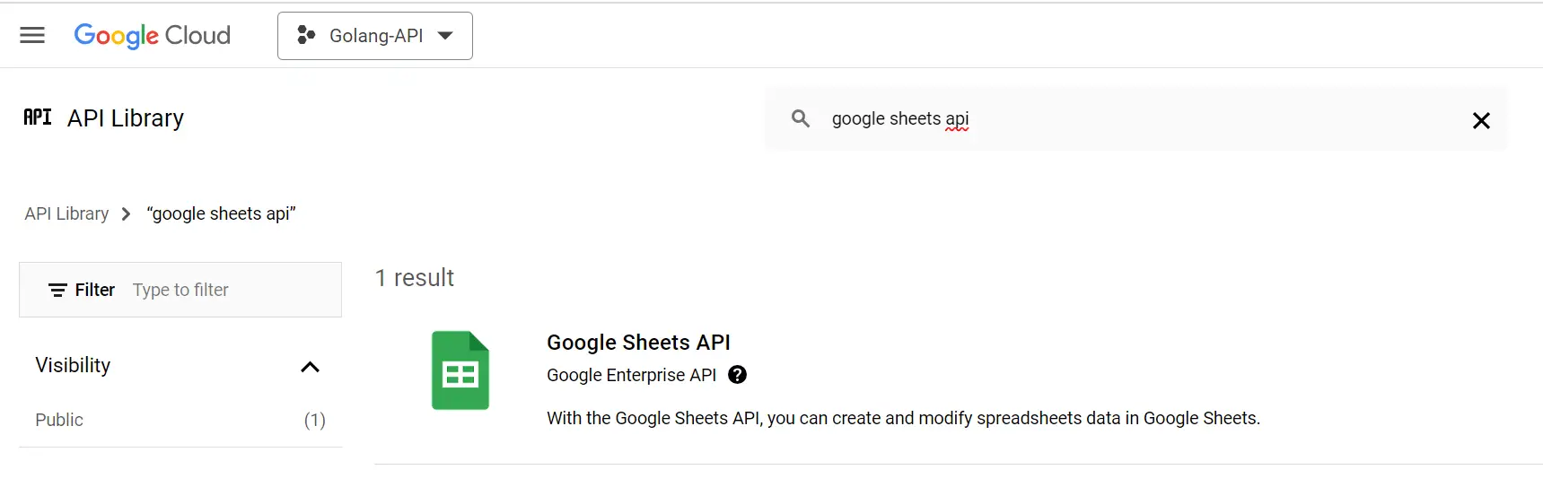 CRUD Golang API using Google Sheets - Golang Spreadsheet API