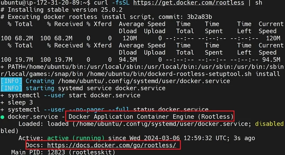 Installing Rootless Docker using Docker