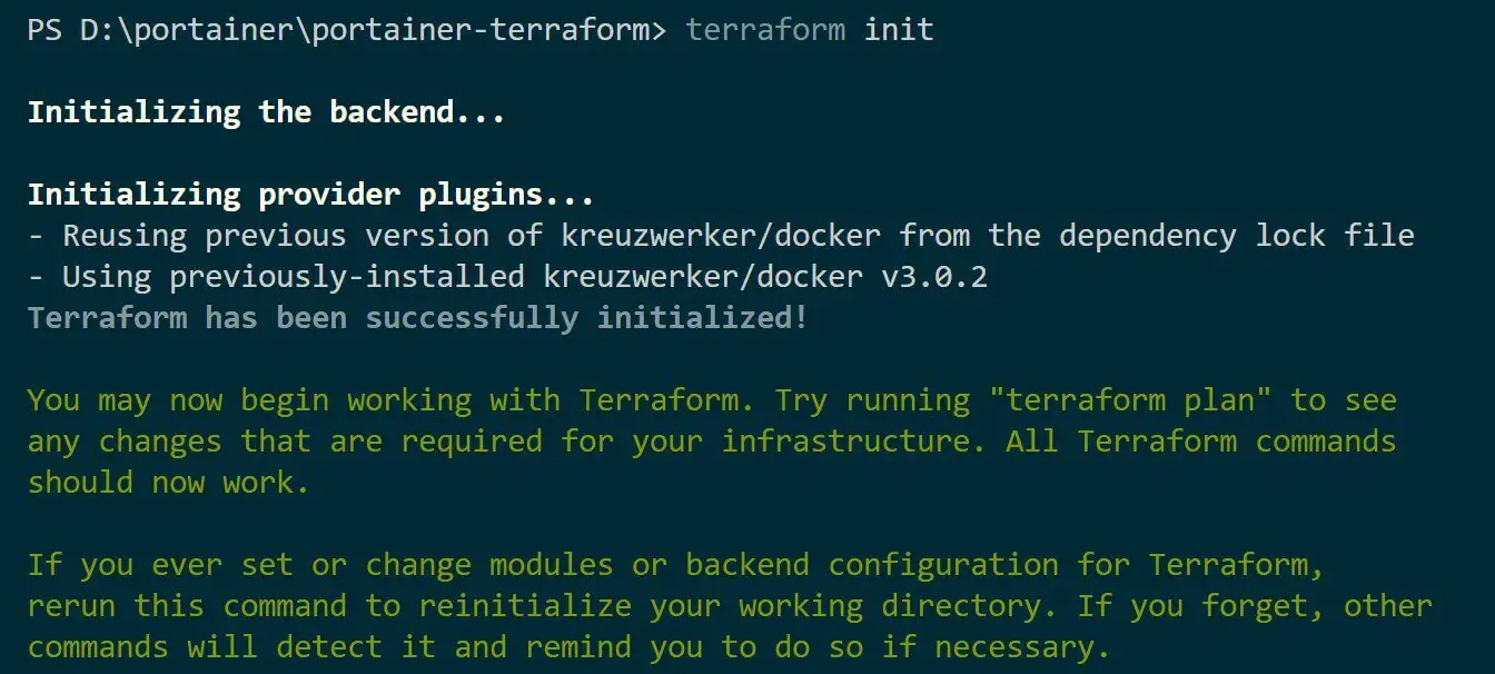 Deploying Portainer Docker container with Terraform