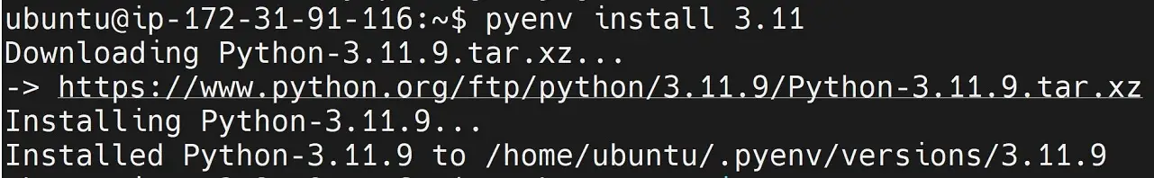 Installing Python 3.11 to Ubuntu using Source