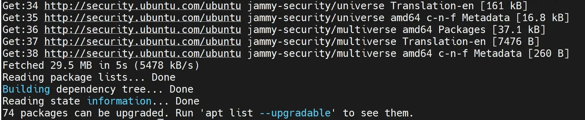 Update Ubuntu Package Index