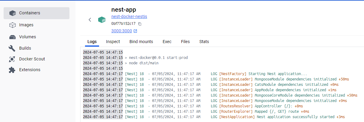 Nest.js with Docker Compose and MongoDB Mongoose