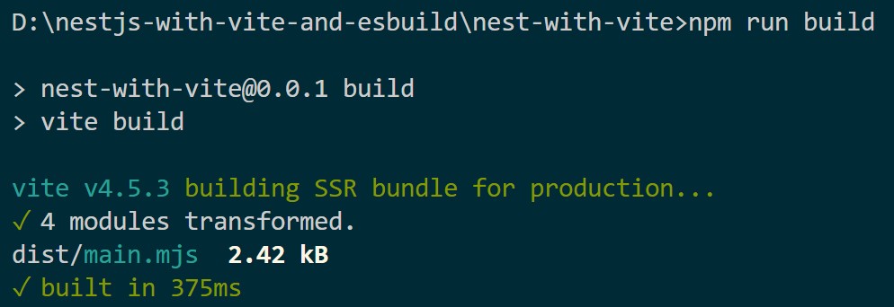 Nest.js with Vite and esbuild
