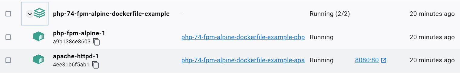 Run PHP 7.4 FMP Alpine with Docker Dockerfile Example