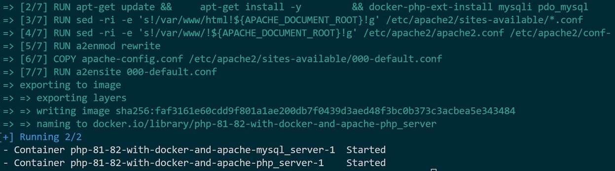 Run PHP 8.1|8.2 with Docker Dockerfile and Apache