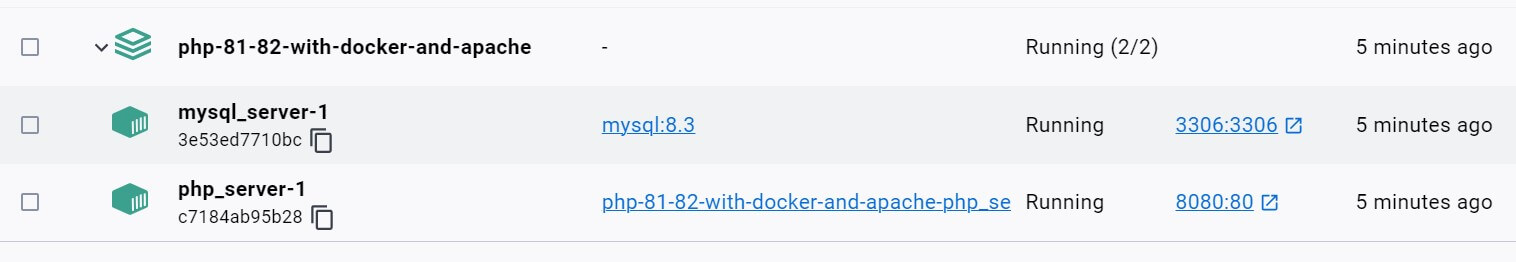 Run PHP 8.1|8.2 with Docker Dockerfile and Apache