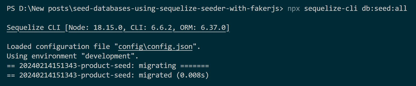 How to Seed Databases Using Sequelize Seeders and Faker.js