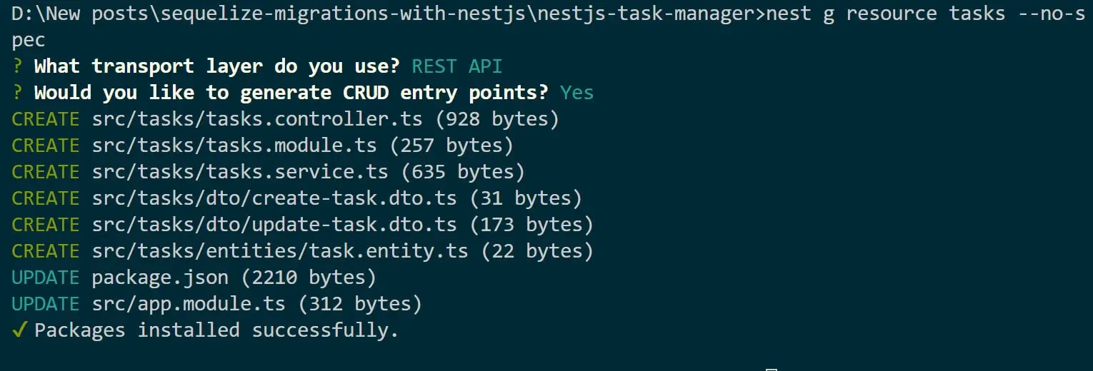 How to Create and Run Sequelize Migrations with Nest.js