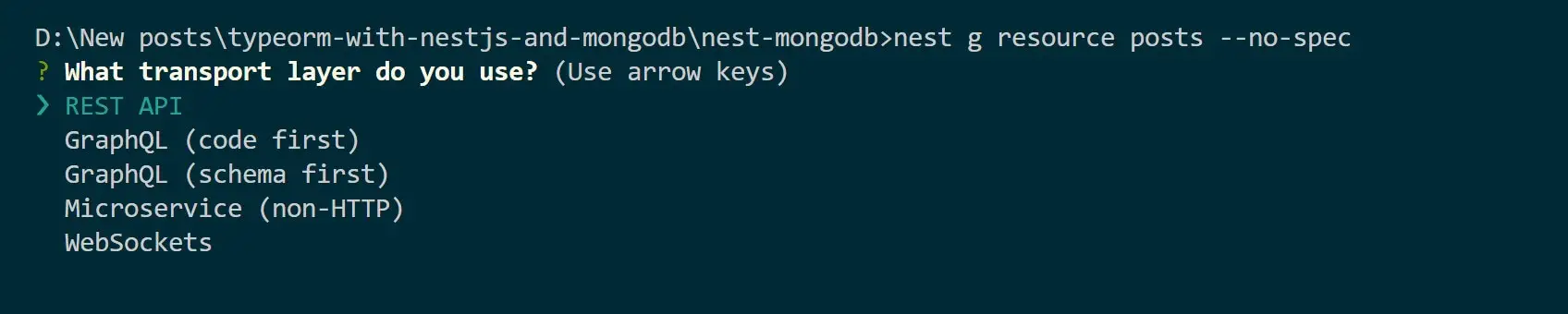 This Example guide teaches you how to build Nest.js app while using TypeORM to connect to your MongoDB database.