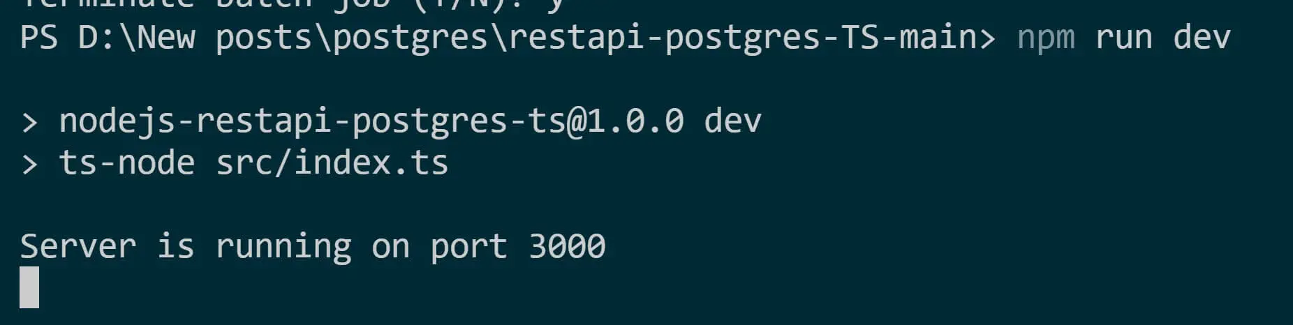 Build a TypeScript Express PostgreSQL/pg Node.js Example